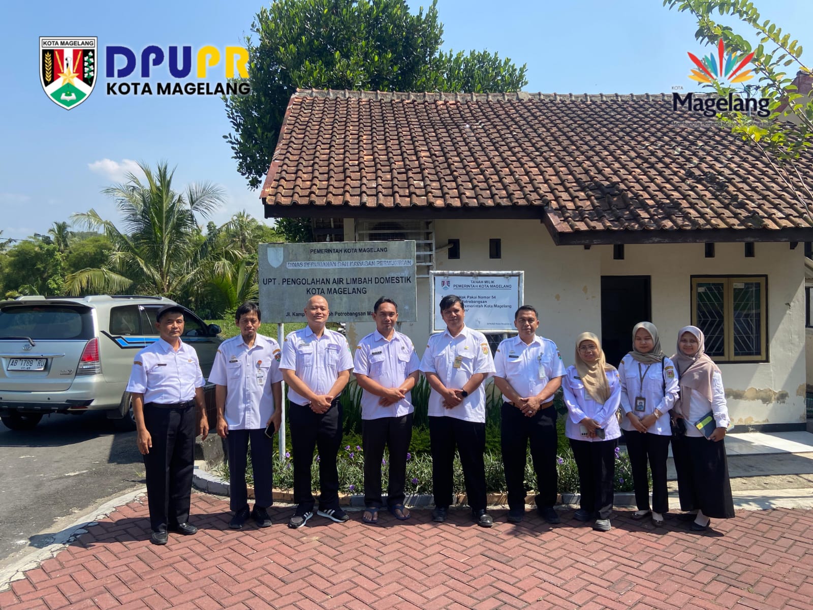 Guna Koordinasi Rencana Pembangunan Instalasi Pengelohan Lumpur Tinja, DPUPR Kabupaten Magelang Melakukan Kunjungan ke IPLT Kampung Dumpoh 