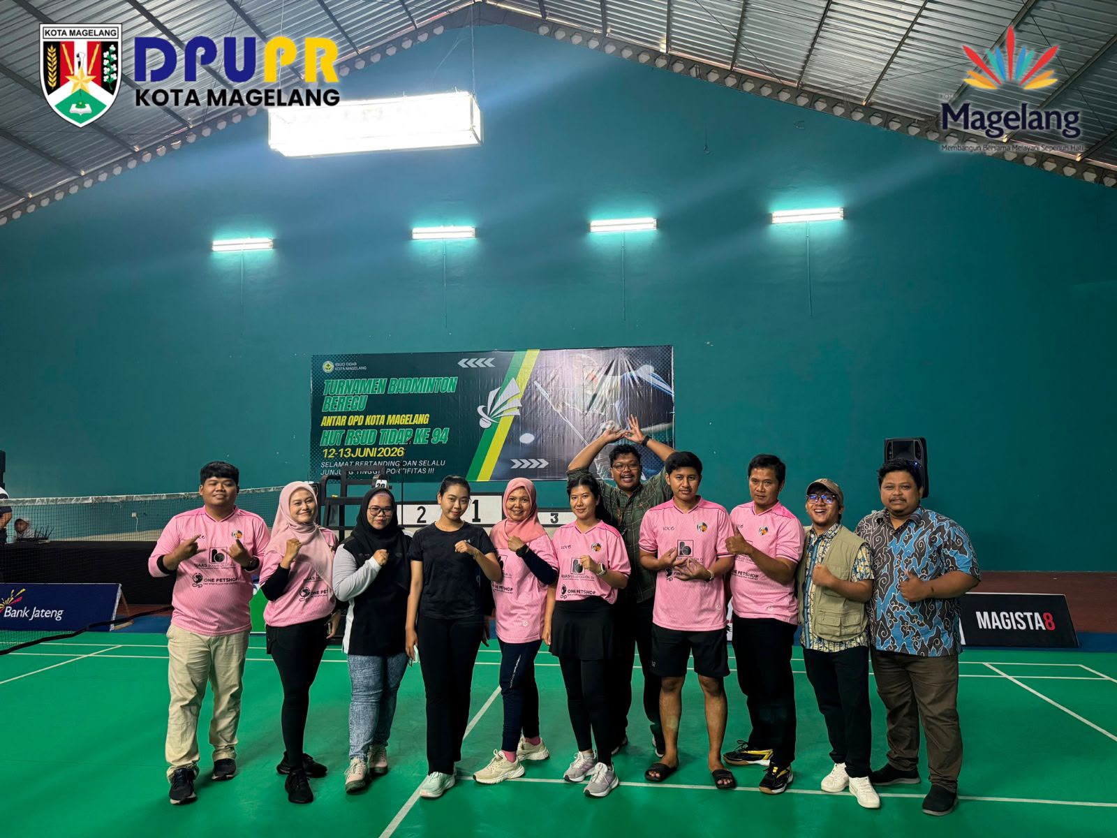 DPUPR Turut Memeriahkan Turnamen Bulu Tangkis Dalam Rangka HUT RSU Tidar Ke-94